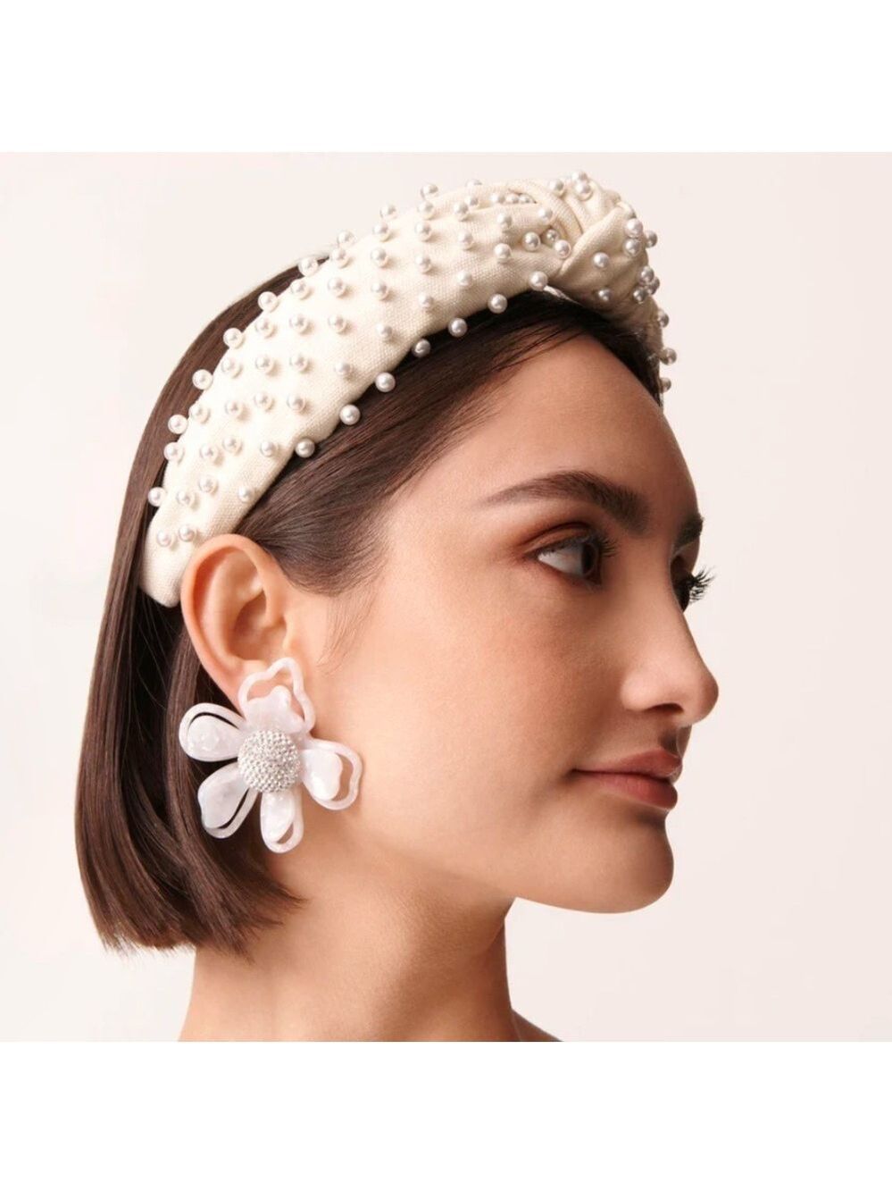 LELE SADOUGHI IVORY WOVEN PEARL HEADBAND Wedding Authentic New